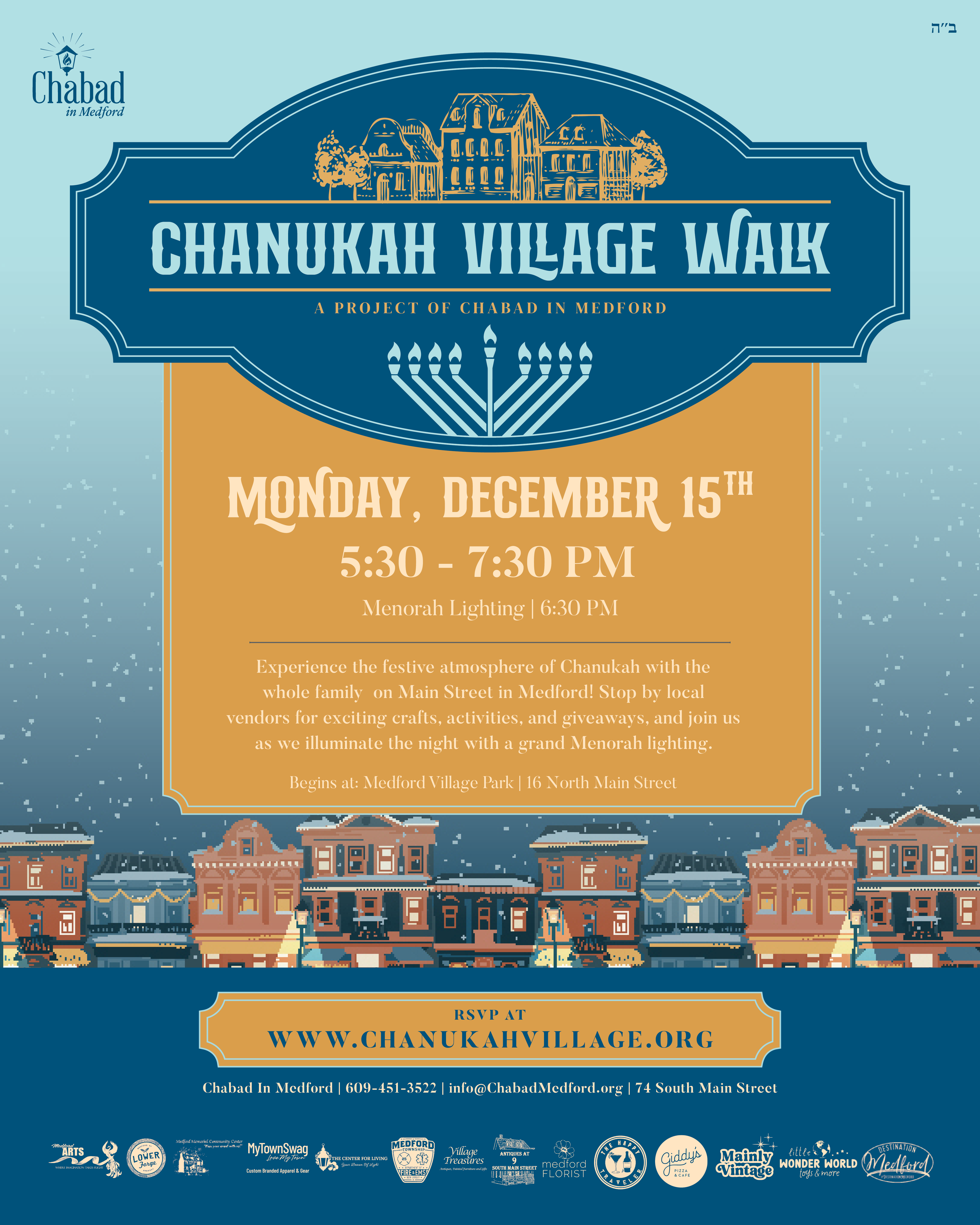 Chanukah Village Walk Returns to Medford Main Street