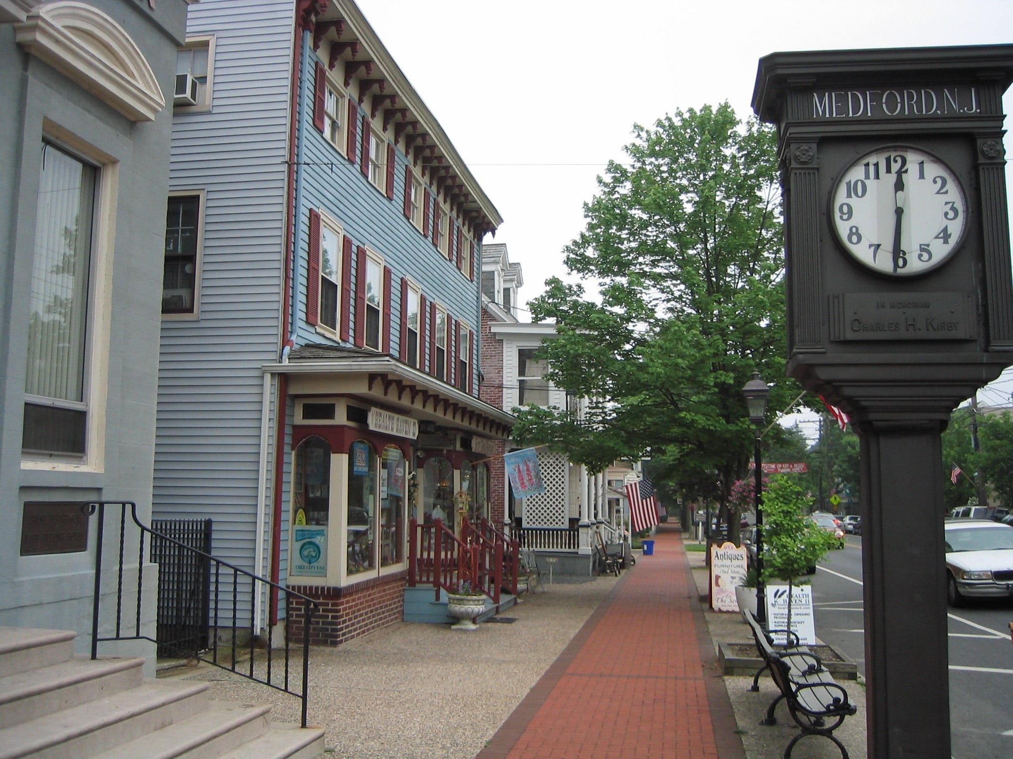 A view along South Main Street with the Clock